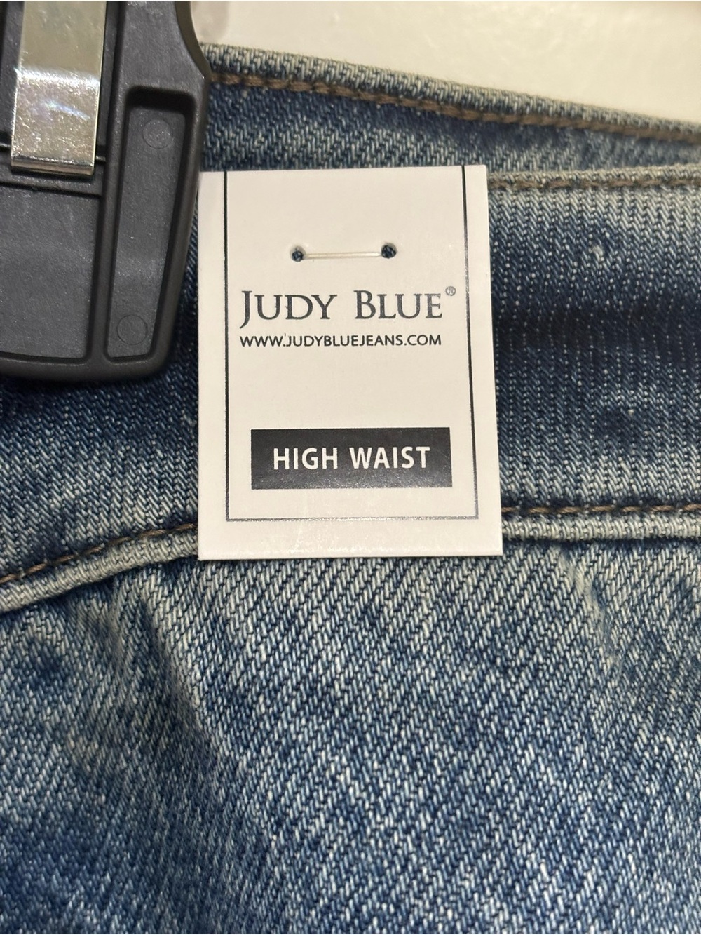 Judy Blue Medium Blue High-Rise Wide Leg Jeans - Picture 2 of 8